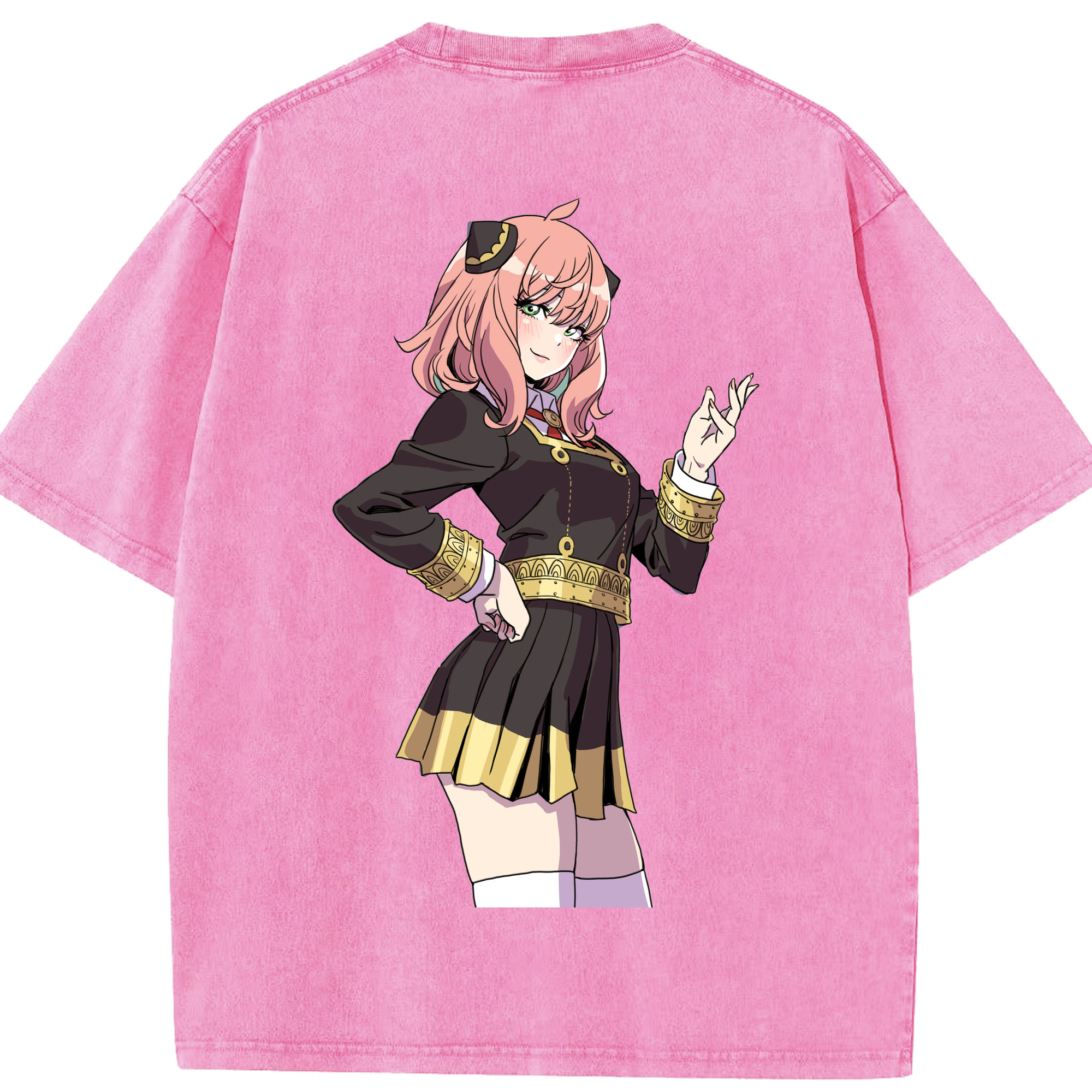 （画像用） SPY×FAMILY间谍家家酒 綿100% ヴィンテージ風 半袖Tシャツ（背面プリント）